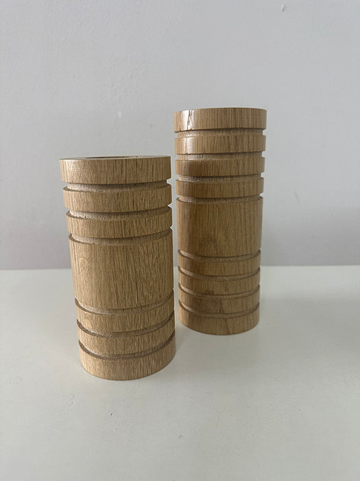 Wooden Candle Holders (Set of 2)