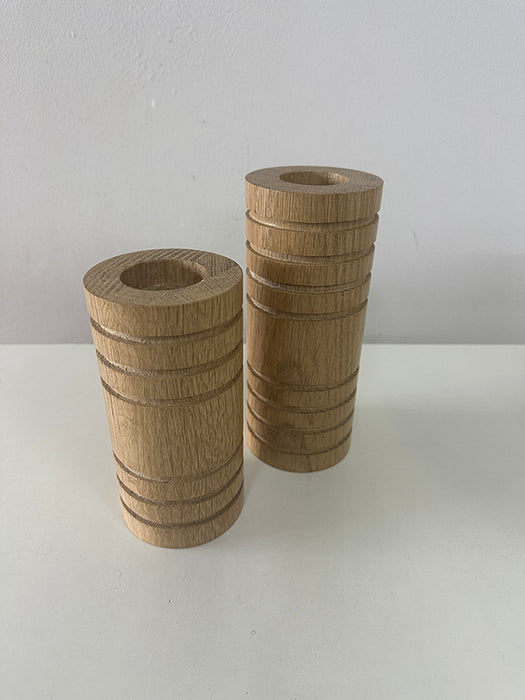 Wooden Candle Holders (Set of 2)