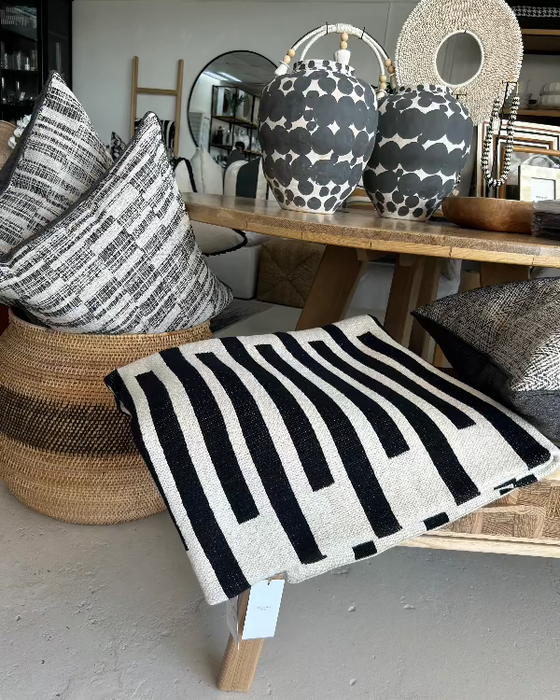In-between Stripes Throw Blankets