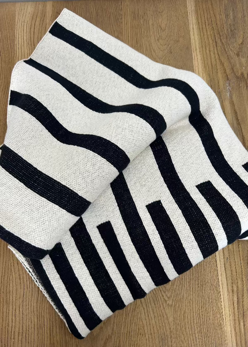 In-between Stripes Throw Blankets