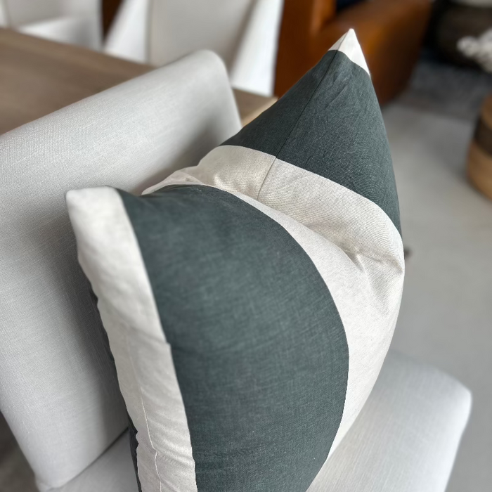 Large Charcoal Stripes - Scatter Cushion