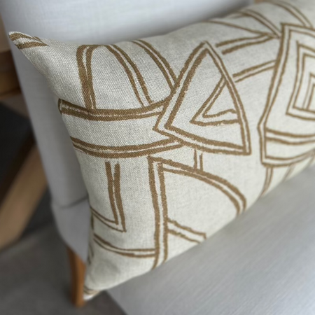 Mustard Shapes - Small Scatter Cushion