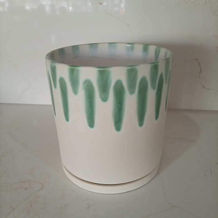Ceramic Drip Glaze Planter Pot