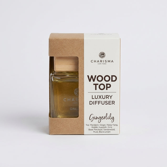 Charisma Wood Top Luxury Diffuser in Gingerlily fragrance.