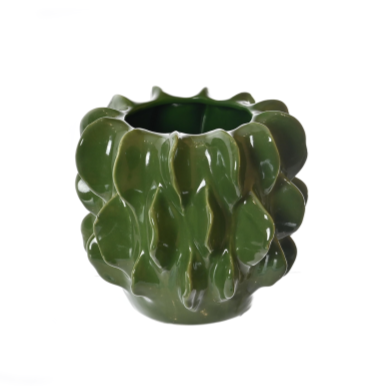 Ceramic Planter with Waves – Medium